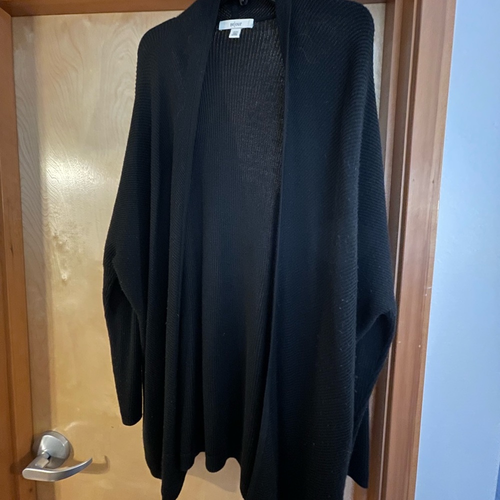 SEJOUR PLUS SIZE Black Cocoon Sweater 🍂🍂 Perfect for fall 🍁🍁